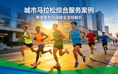 城市马拉松综合服务案例封面 - 马拉松选手在城市街道奔跑